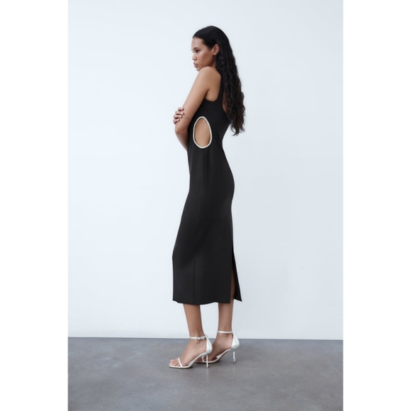 Rare zara rhinestone cutout dress - Picture 6 of 9